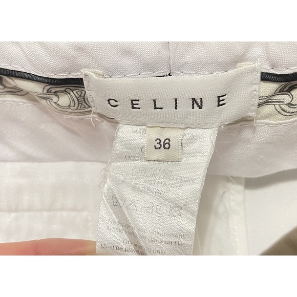 Celine Bermuda White Preppy Shorts Size 36/XS Quiet Luxury Old Money Summer - Picture 12 of 16